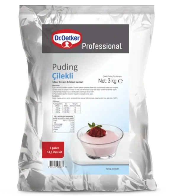 Dr. Oetker Puding Çilekli (3 kg)