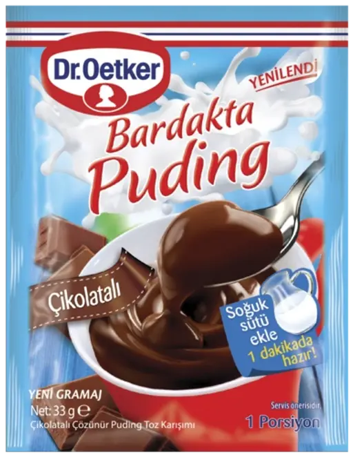Dr. Oetker Bardakta Puding - Çikolatalı