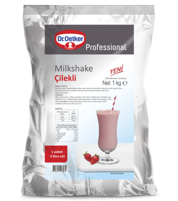 Dr. Oetker Milkshake Çilekli (1 kg)